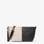 Pre Order-Michael Kors Jet Set Small Two-Tone Logo Crossbody Bag (Black Combo)