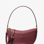 Pre Order-Michael Kors Dover Medium Pebbled Leather Crossbody Bag (Oxblood)