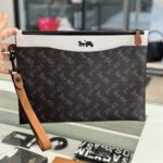 Coach Hitch Pouch With Horse and Carriage Print (Truffle Chalk)-Boutique Collection