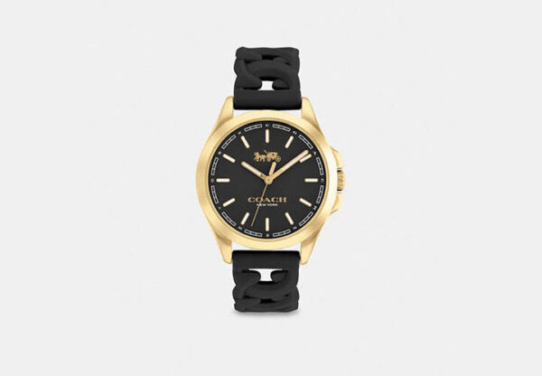 Coach Libby Rubber Watch (Black) C9580 RSKF