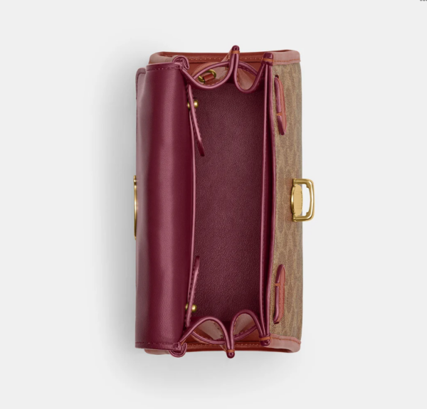 Coach Sammy Top Handle 21 In Signature Canvas (Tan)-Boutique Collection - Image 4