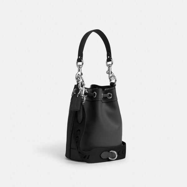 Pre Order-Coach Mini Bucket Bag (Black) - Image 4