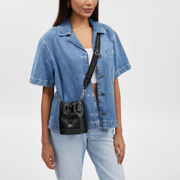 Pre Order-Coach Mini Bucket Bag (Black) - Image 2