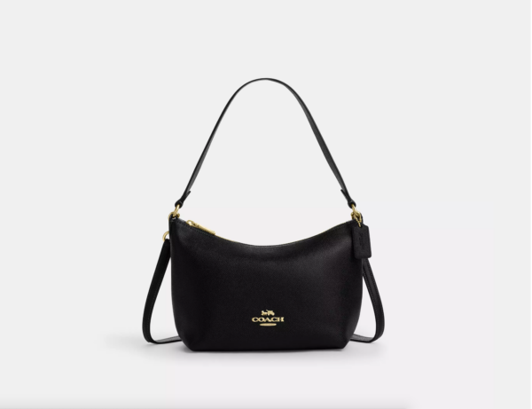 Coach Zip Top Shoulder Bag (Black)