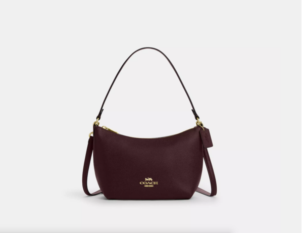 Coach Zip Top Shoulder Bag (Merlot)