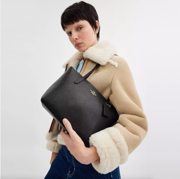 Pre Order-Coach Fiona Zip Tote Bag (Black) BLACK FRIDAY - Image 4
