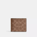 Coach Id Billfold Wallet In Signature Canvas (Tan)