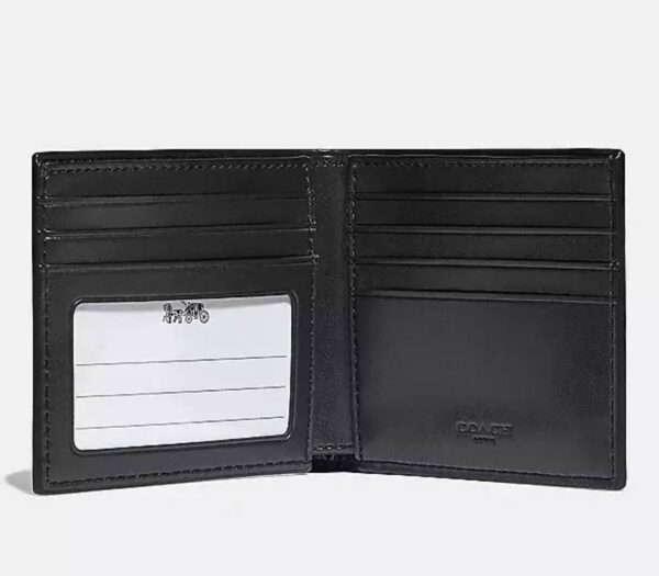 Pre Order-Coach Id Billfold Wallet In Signature Canvas (Tan) - Image 2