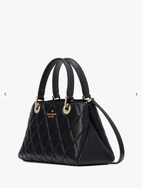Kate Spade Carey Smooth Quilted Leather Small Sullivan Satchel (Black) - Image 2