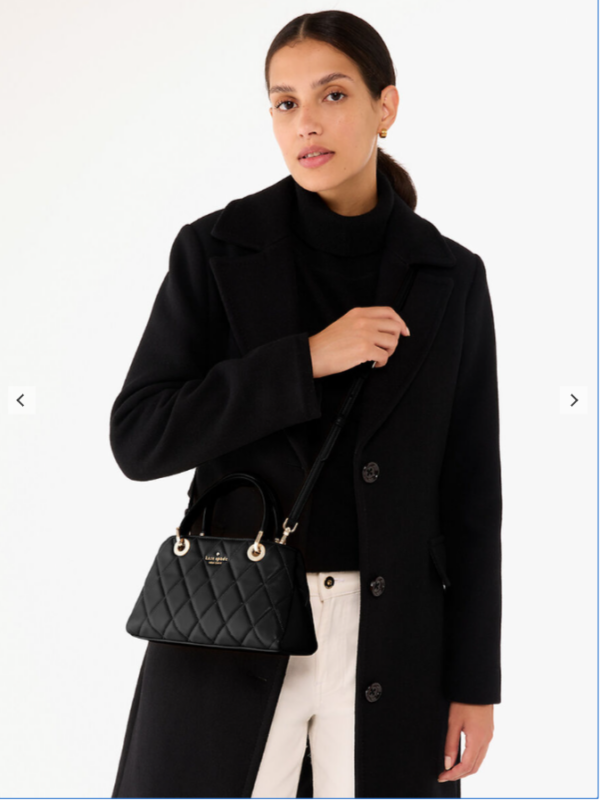 Kate Spade Carey Smooth Quilted Leather Small Sullivan Satchel (Black) - Image 3