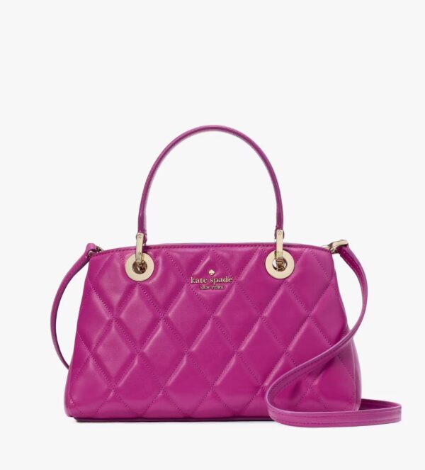 Kate Spade Carey Smooth Quilted Leather Small Sullivan Satchel (BajaRose)
