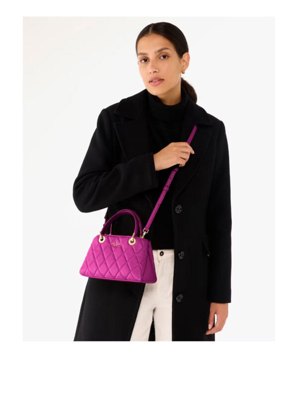 Kate Spade Carey Smooth Quilted Leather Small Sullivan Satchel (BajaRose) - Image 3