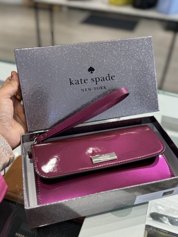 Kate Spade Kenzie Boxed Medium Flap Wristlet (Raspberry) - Image 5