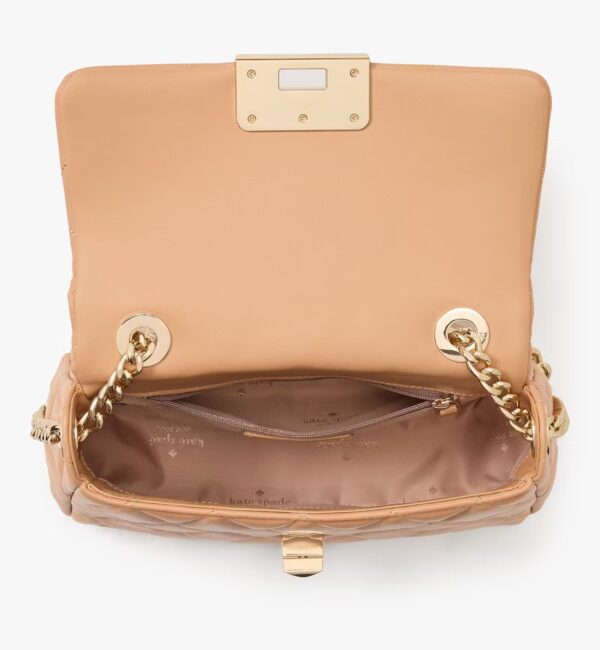 Kate Spade Carey Quilted Leather Small Flap Crossbody(Tiramisu) - Image 3