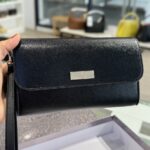 Kate Spade Kenzie Boxed Medium Flap Wristlet (Black)