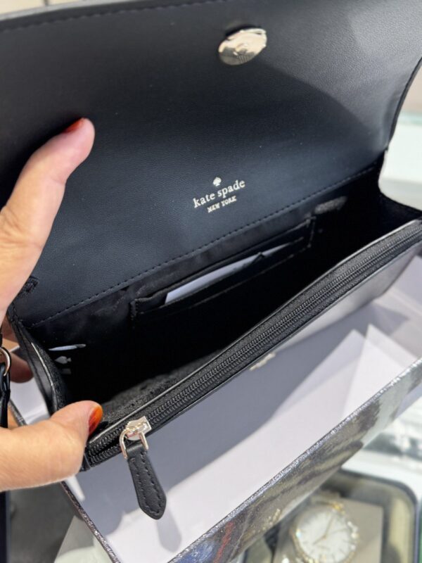 Kate Spade Kenzie Boxed Medium Flap Wristlet (Black) - Image 3