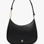 Kate Spade Kayla Pebbled Leather Chain Link Convertible Crossbody (Black)