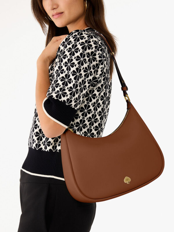 Kate Spade Kayla Pebbled Leather Chain Link Convertible Crossbody (Warmginger) - Image 4