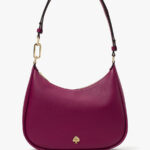 Kate Spade Kayla Pebbled Leather Chain Link Convertible Crossbody (Dark Raspberry)
