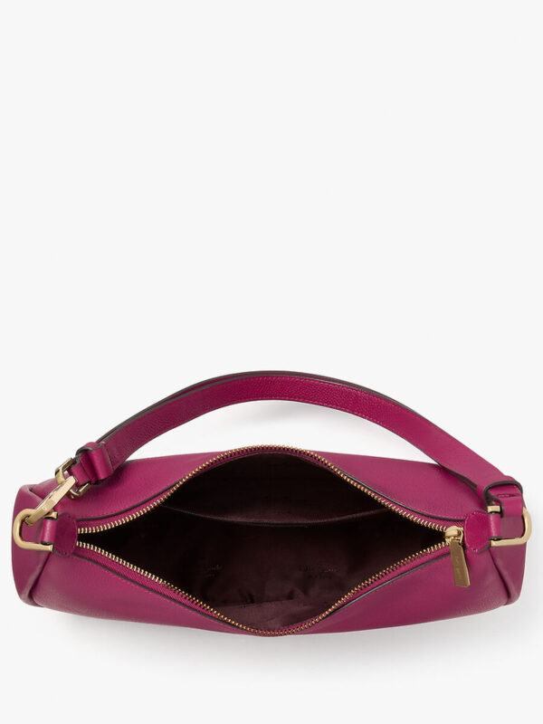 Kate Spade Kayla Pebbled Leather Chain Link Convertible Crossbody (Dark Raspberry) - Image 3