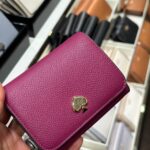 Kate Spade Kayla Pebbled Leather Small L-Zip Wallet (Raspberry)