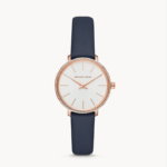 Michael Kors Women's Pyper Three-Hand Blue Leather Watch (MK2804)