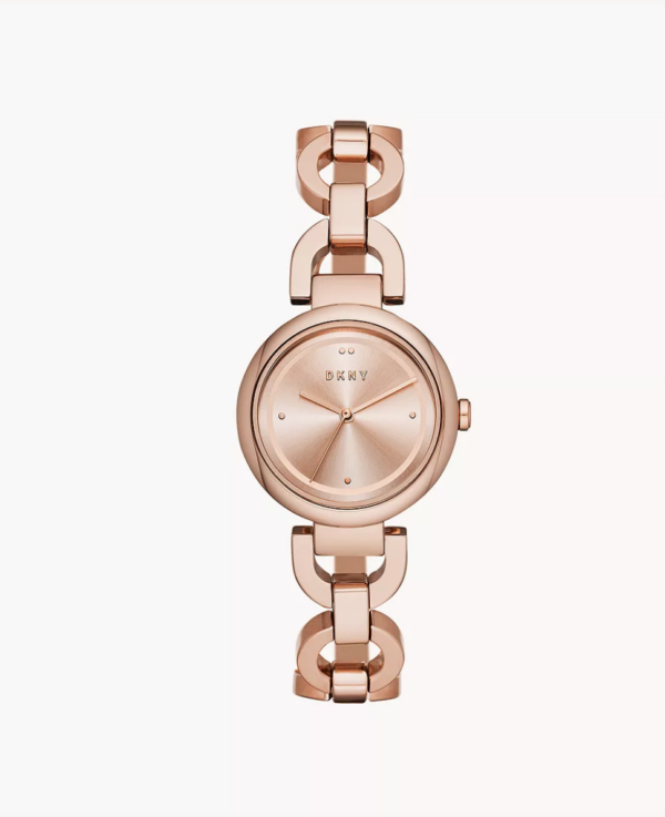 DKNY Women's Eastside Three-Hand Rose Gold-Tone Stainless Steel Watch (NY2769)