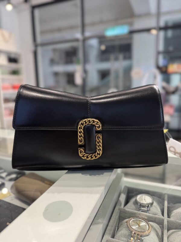 Marc Jacobs The St Marc Convertible Clutch Chain Bag (Black) - Image 6