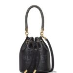 Marc Jacobs The Leather Mini Bucket Bag (Black)