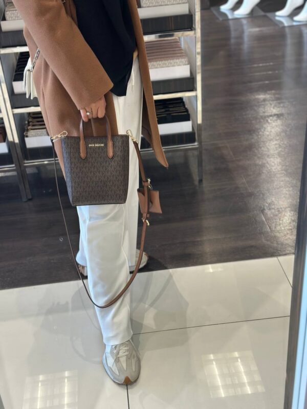Michael Kors Vincent Extra-Small Logo Crossbody Bag With Card Case (Brown) - Image 2
