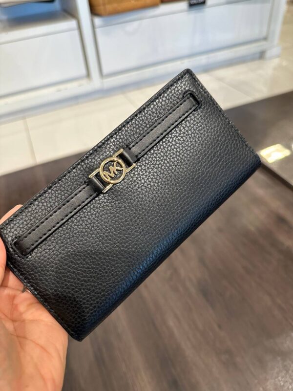 Michael Kors Reed Large Snap Wallet (Black)
