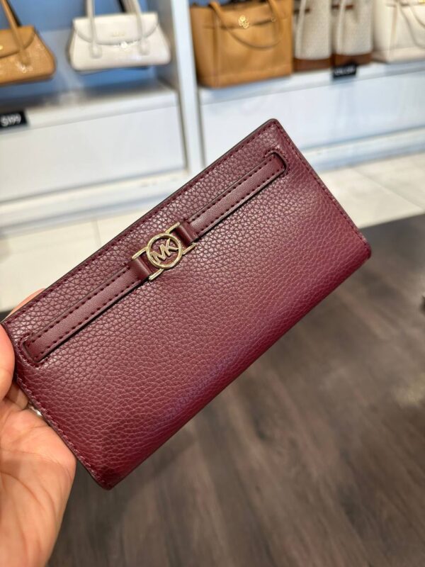 Michael Kors Reed Large Snap Wallet (Oxblood)