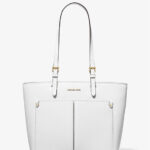 Michael Kors Jet Set Medium Pocket Tote Bag (Optic White)