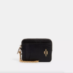 Coach Zip Card Case (Black) BLACK FRIDAY