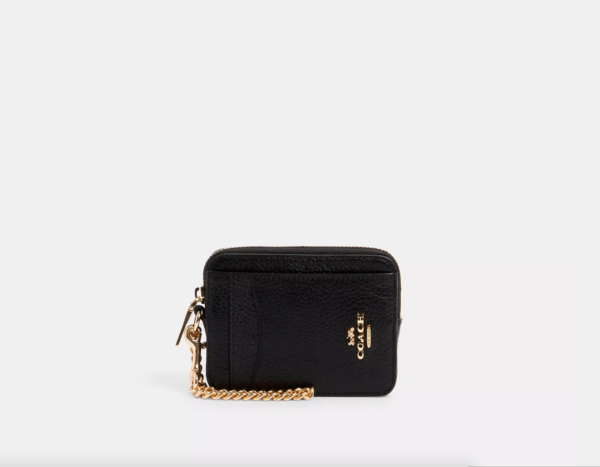 Coach Zip Card Case (Black) BLACK FRIDAY