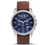 Armani Exchange Men's Dress Chronograph Leather Watch (AX2501)