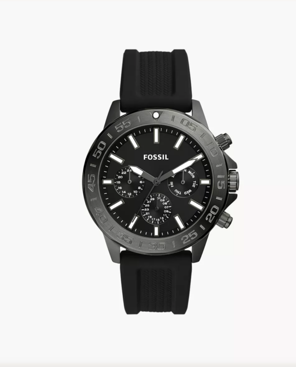 Fossil Bannon Multifunction Black Silicone Watch (BQ2711)