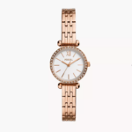 Fossil Tillie Mini Three-Hand Rose Gold-Tone Stainless Steel Watch (BQ3502)