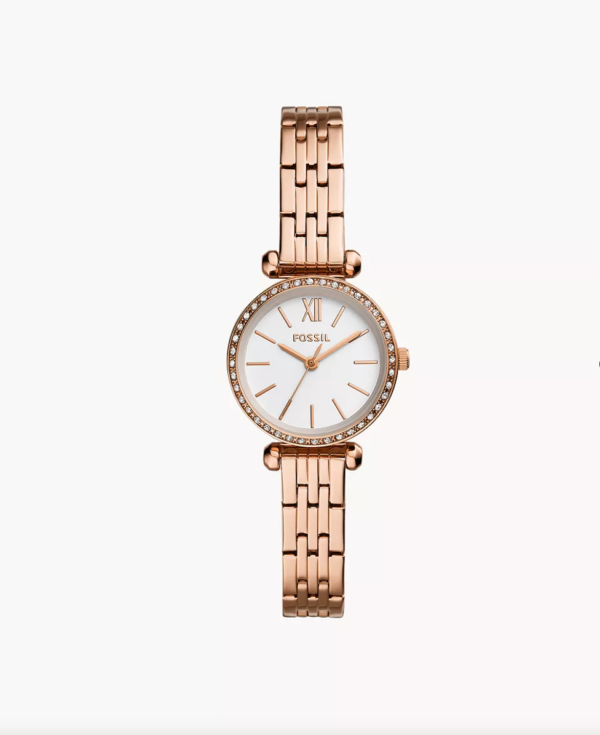 Fossil Tillie Mini Three-Hand Rose Gold-Tone Stainless Steel Watch (BQ3502)
