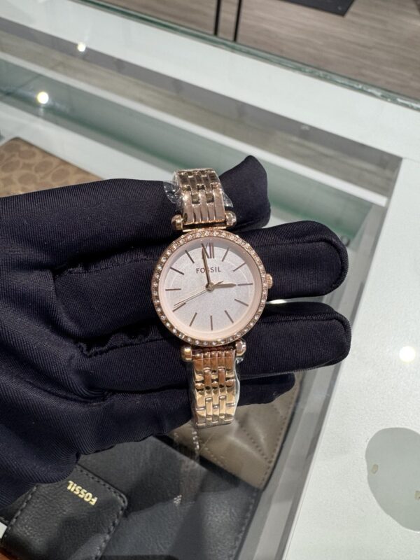 Fossil Tillie Mini Three-Hand Rose Gold-Tone Stainless Steel Watch (BQ3502) - Image 3