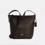 Coach Val Duffle Bag In Signature Canvas (Brown Black)