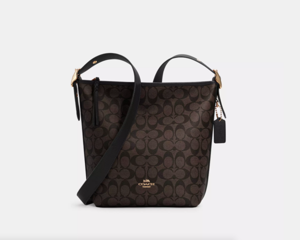 Coach Val Duffle Bag In Signature Canvas (Brown Black)