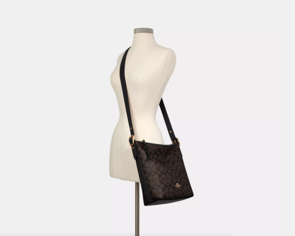 Coach Val Duffle Bag In Signature Canvas (Brown Black) - Image 3