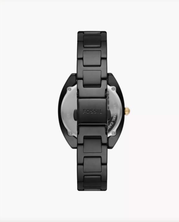 Fossil Gabby Three-Hand Date Black Stainless Steel and Ceramic Watch(CE1114) - Image 6