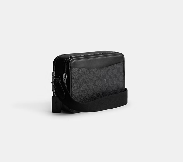 Coach Charter Crossbody 24 In Signature Canvas With Coach Graphic (Charcoal Multi) - Boutique Collection - Image 6