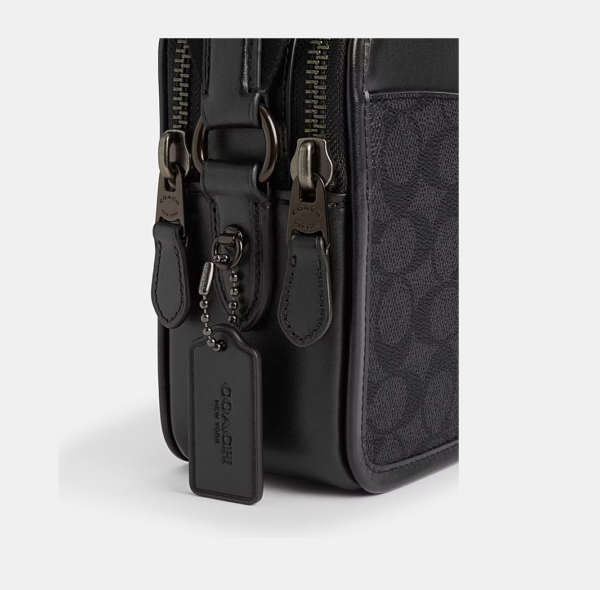 Coach Charter Crossbody 24 In Signature Canvas With Coach Graphic (Charcoal Multi) - Boutique Collection - Image 2