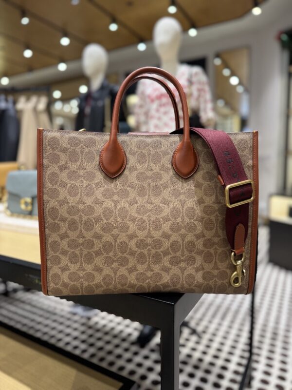 Coach Ace Tote 35 In Signature Canvas (Tan)-Boutique Collection - Image 5