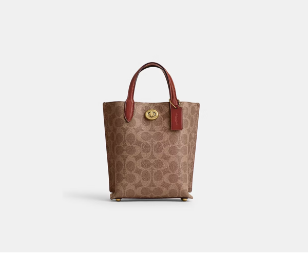 Coach Willow Tote 16 In Signature (Tan)- Boutique Collection