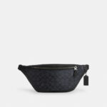 Coach Warren Belt Bag In Signature Canvas (Charcoal Black)