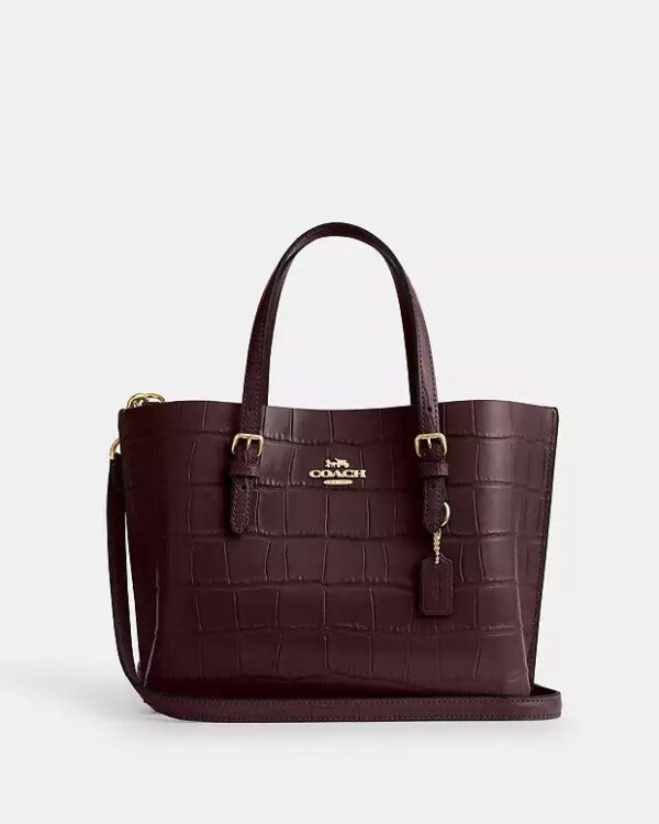 Coach Mollie Tote Bag 25 (Merlot)